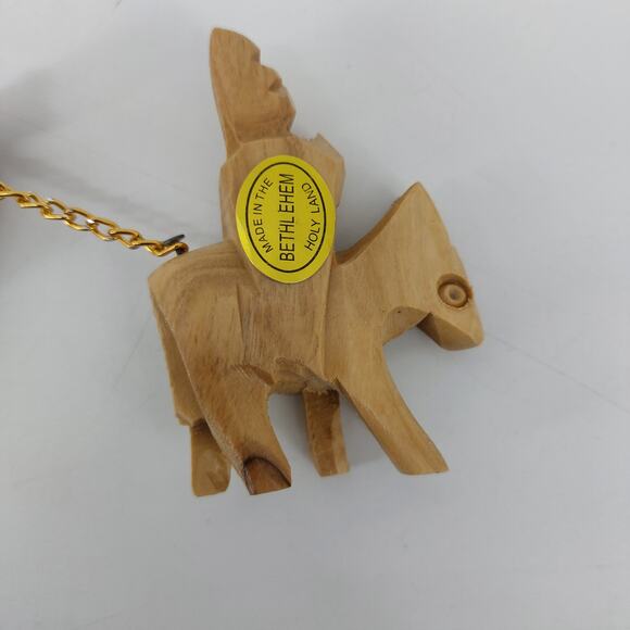 Nativity Donkey Camels Olive Wood Holy Land Figures Carved - Picture 3 of 16